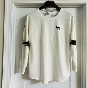 PINK Love Sweatshirt White Size L